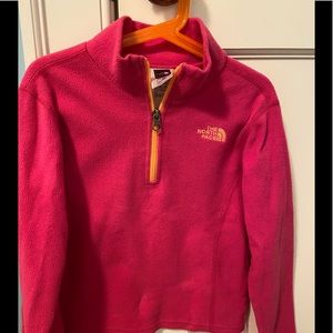NORTH FACE Girls (size 7/8) 1/4 zip fleece. Excellent condition.